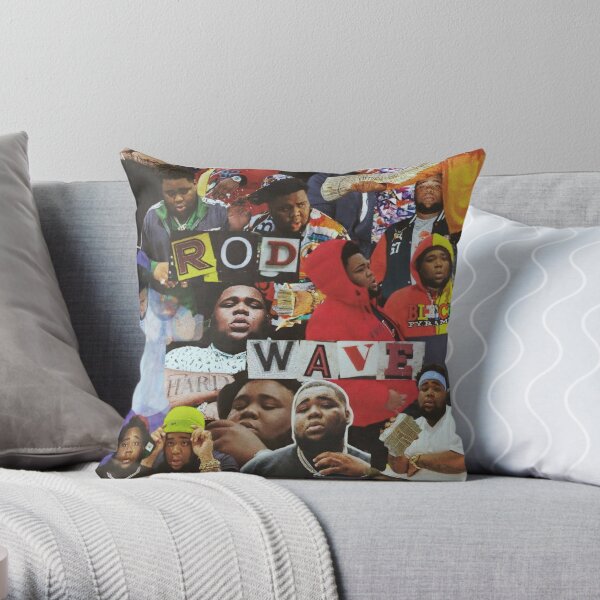 Rod Wave Collage Throw Pillow RB1509 product Offical rod wave Merch